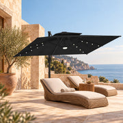 Ombrellone a braccio laterale con LED integrati