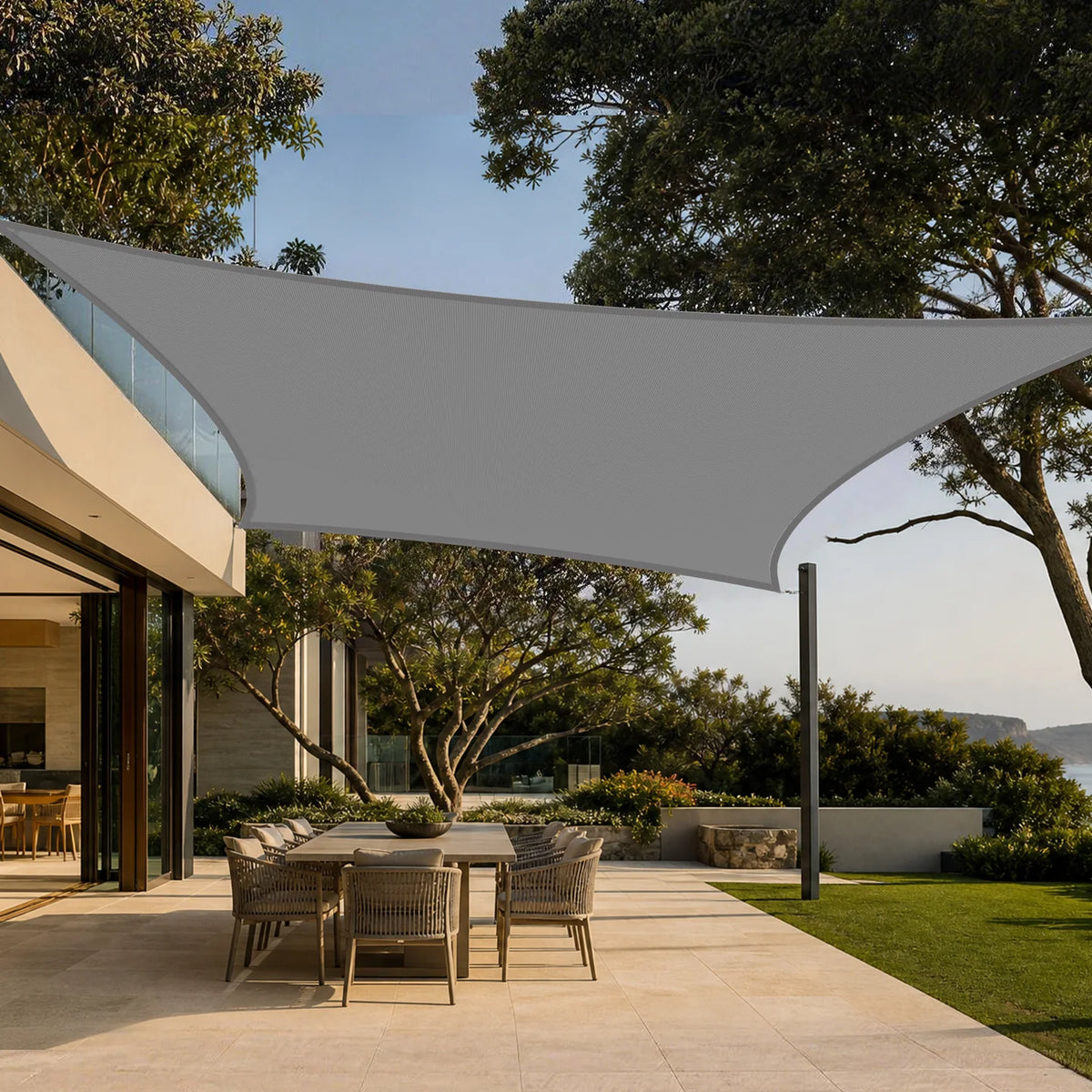 Telo ombreggiante da esterno con protezione UV – Vela parasole resistente per giardino, patio e piscina
