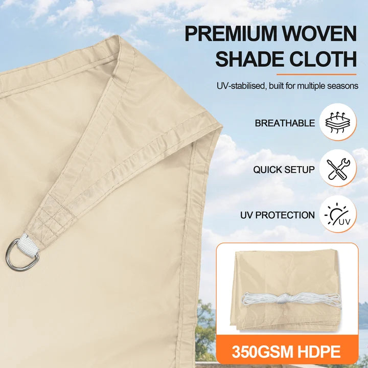 Telo ombreggiante da esterno con protezione UV – Vela parasole resistente per giardino, patio e piscina