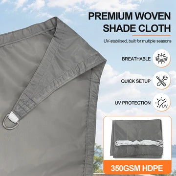 Telo ombreggiante da esterno con protezione UV – Vela parasole resistente per giardino, patio e piscina