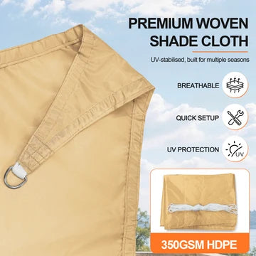 Telo ombreggiante da esterno con protezione UV – Vela parasole resistente per giardino, patio e piscina